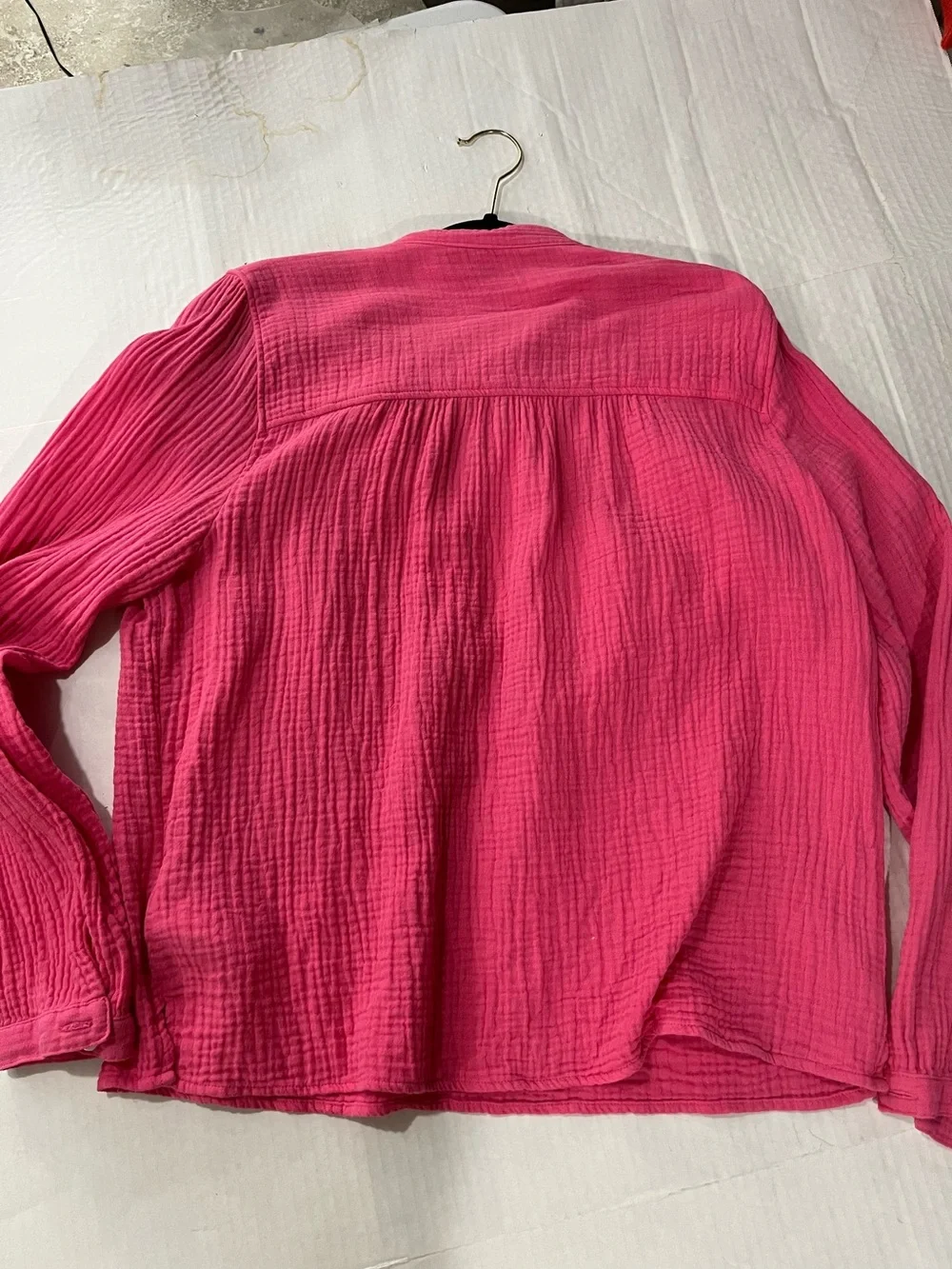 J. CREW FRESCO SOFT GAUZE PULLOVER TOP
